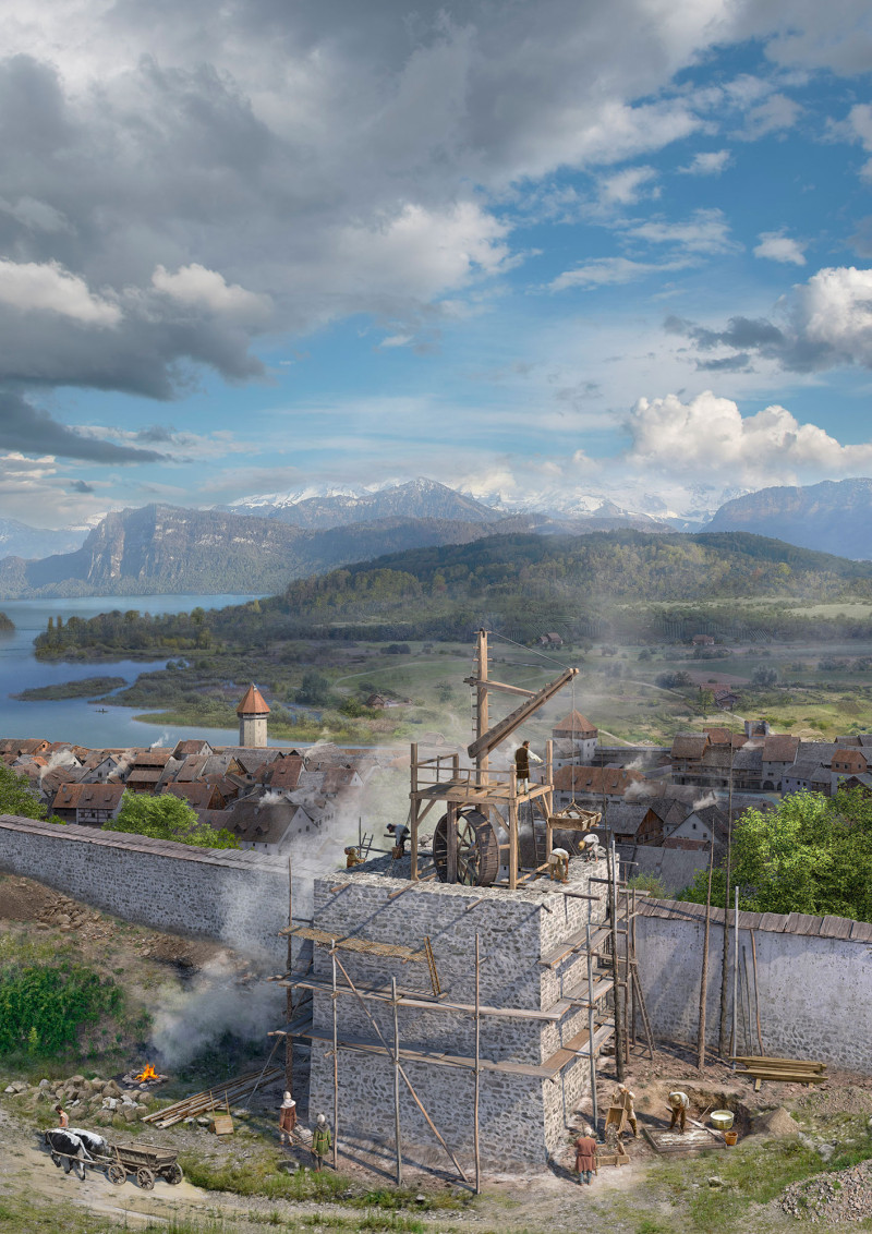 Luegislandturm im Bau