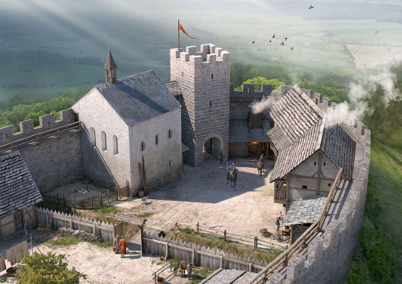 Eingangsbereich der Veste Heldburg um 1300